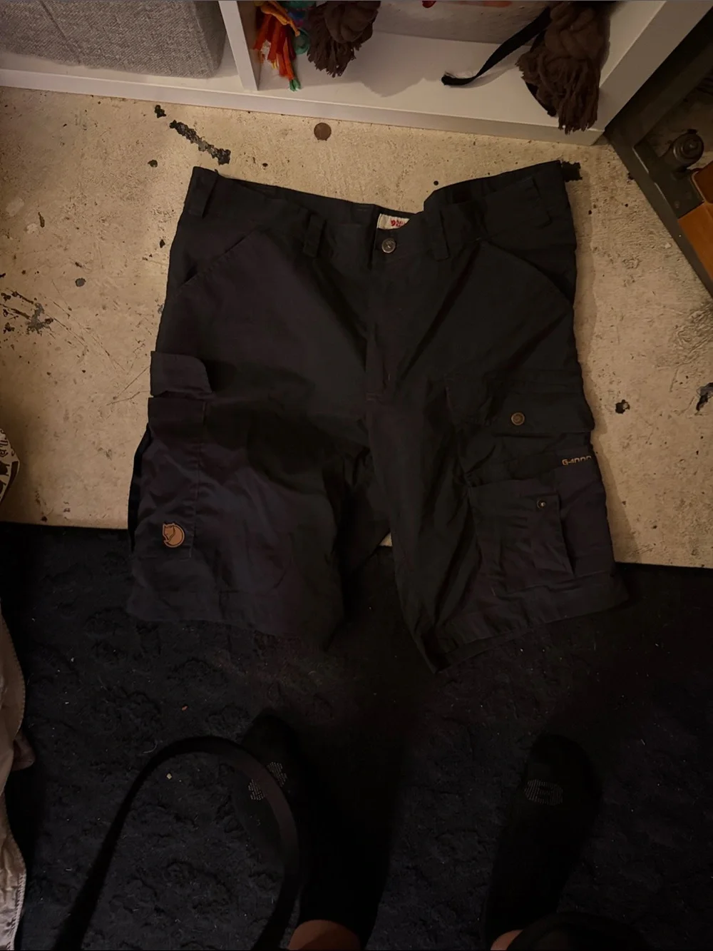 Fjallraven Dark Gray Men's Cargo Shorts with Multiple Pockets